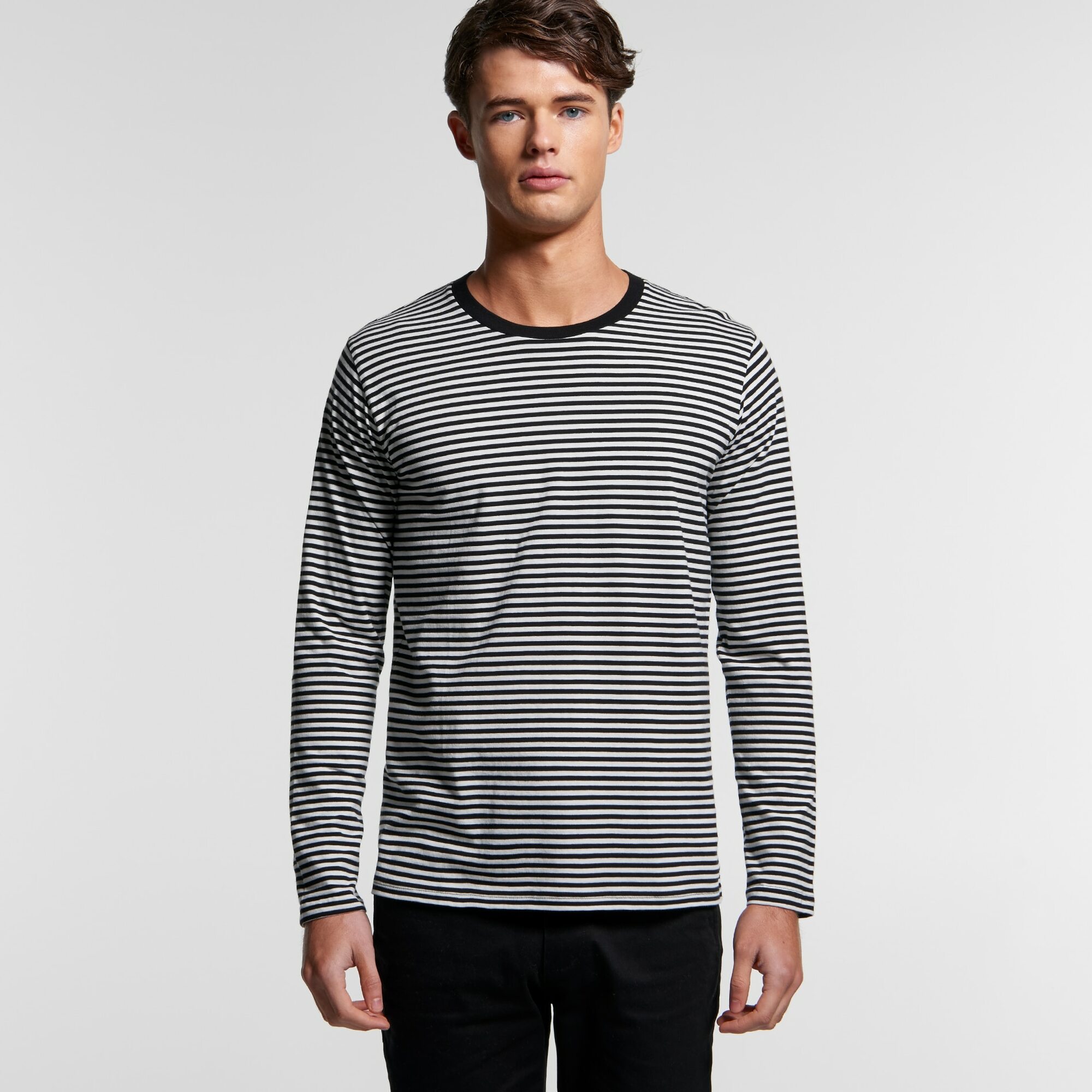 Men's Bowery Stripe Long Sleeve Tee | Branded Long Sleeve Tee | Printed Long Sleeve Tee NZ | AS Colour | Withers & Co