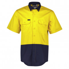 Mens Hi Vis Short Sleeve Shirt