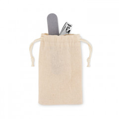 Manicure set in cotton pouch