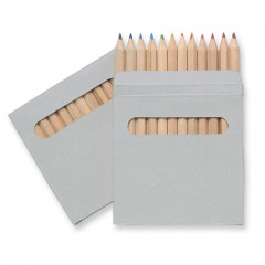 12 coloured pencils in natural carton box