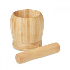 Bamboo Mortar and Pestle Set