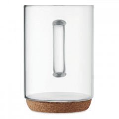 Glass mug with cork base