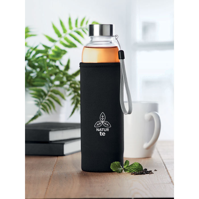 Glass Bottle with Tea infuser | Glass Drink Bottle NZ | Glass Water Bottle
