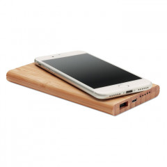 Bamboo Wireless Charger and Power Bank