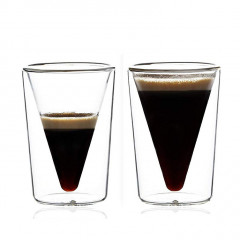 Cone Coffee Glass Cup