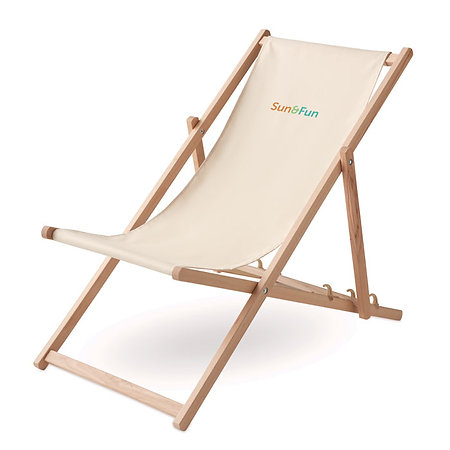 Beach Chair in Wood | Branded Beach Chair | Branded Deck Chair