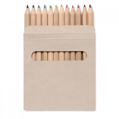 12 coloured pencils in natural carton box