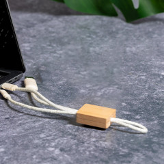 Hemp and Wood Charging Cable