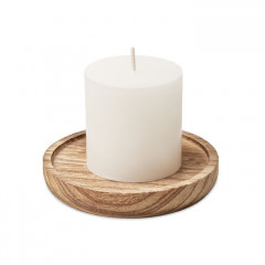 Candle on Wooden plate