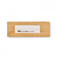 Bamboo name tag holder