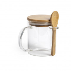Kipal Glass Mug with Spoon