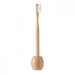 Bamboo Toothbrush on stand