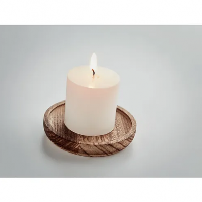 Candle on Wooden plate