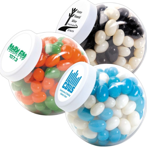 Corporate Colour Mini Jelly Beans in Container