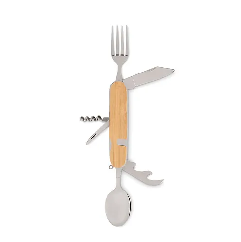 multi-function folding camping cutlery set