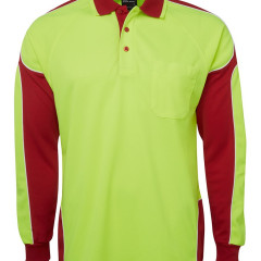 Hi Vis L/S Arm Panel Polo 