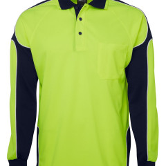 Hi Vis L/S Arm Panel Polo 