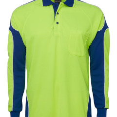 Hi Vis L/S Arm Panel Polo 