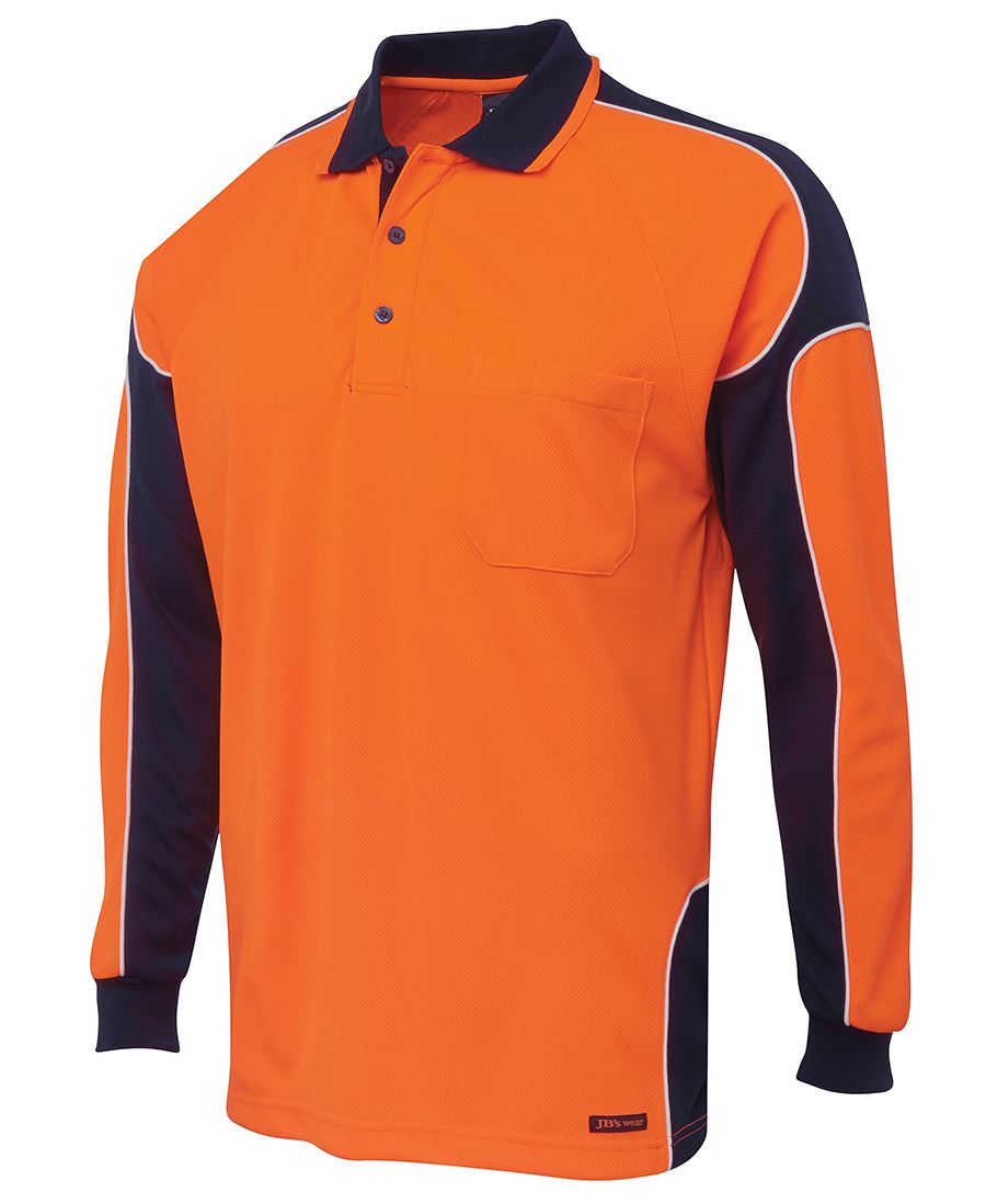 Hi Vis L/S Arm Panel Polo 