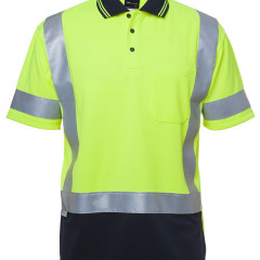 Hi Vis S/S D+N H Pattern Trad Polo 