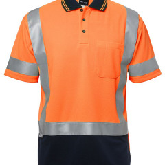 Hi Vis S/S D+N H Pattern Trad Polo 