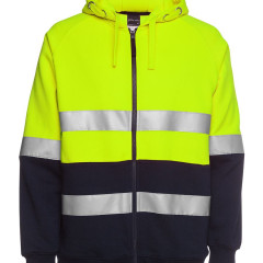 Hi Vis (D+N) Full Zip Fleecy Hoodie 