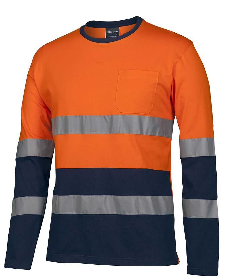 D+N L/S Crew Neck Cotton T-Shirt | Withers and Co | Hi Vis Apparel