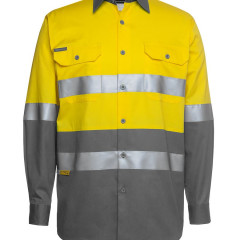 Hi Vis L/S (D+N) 150G Work Shirt  