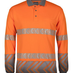 Hi Vis L/S Arrow Sub Polo with Segmented Tape