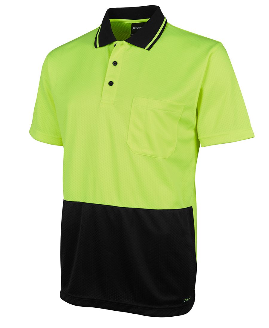 Hi Vis Jacquard Non Cuff Polo  