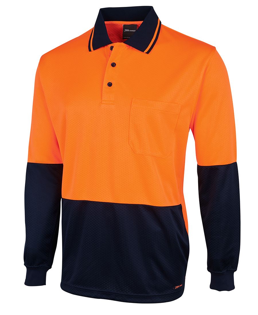 Hi Vis L/S Jacquard Polo | Withers and Co | Hi Vis Apparel