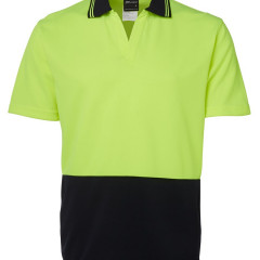 Hi Vis S/S Non Button Polo