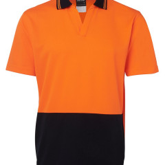 Hi Vis S/S Non Button Polo