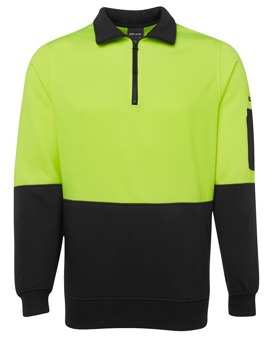 Hi Vis 1/2 Zip Fleecy Sweat 