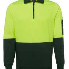 Hi Vis 1/2 Zip Fleecy Sweat 