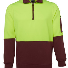 Hi Vis 1/2 Zip Fleecy Sweat 