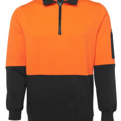 Hi Vis 1/2 Zip Fleecy Sweat 