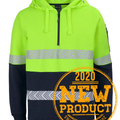 Hi Vis 1/2 Zip Segmented Tape Hoodie 