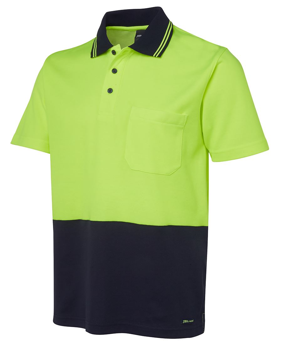 Hi Vis Non Cuff S/S Cotton Back 