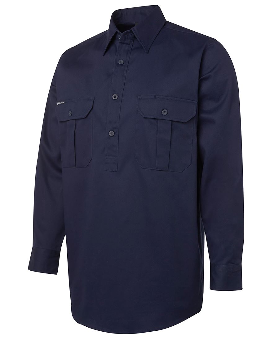 L/S 190G Close Front Work Shirt | Withers and Co | Hi Vis Apparel