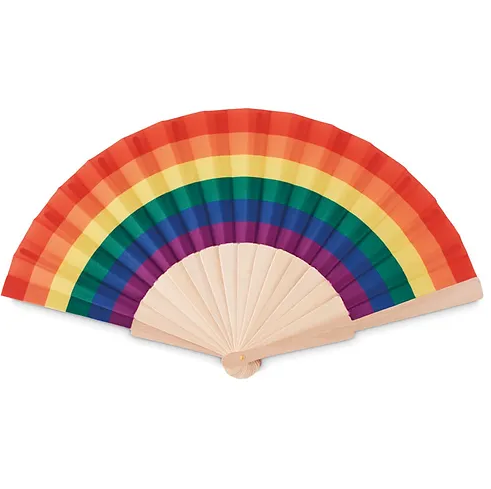 Rainbow Hand Fan