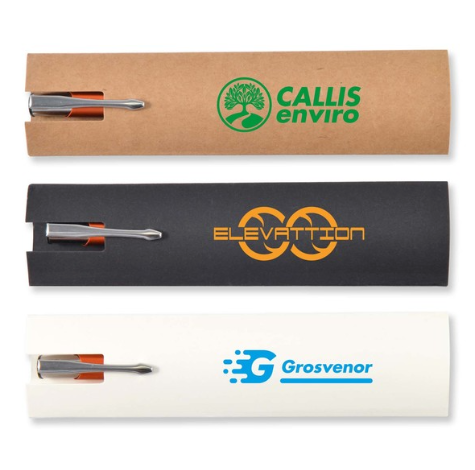 Cardboard Pen Sleeve | Custom Pen Sleeve | Customised Pen Sleeve | Personalised Pen Sleeve | Pen Sleeves | Custom Merchandise | Merchandise | Customised Gifts NZ | Corporate Gifts | Promotional Products NZ | Branded merchandise NZ | Branded Merch | 