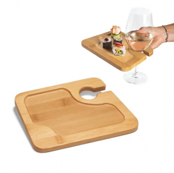 Bamboo plate and cup holder