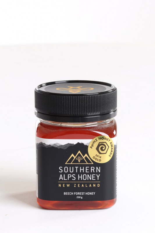 Southern Alps Honey - Beech Honeydew Honey 250g | NZ Made Gifts | NZ Made Corporate Gifts