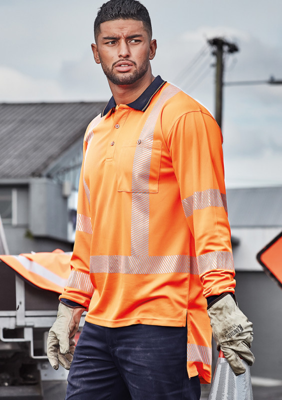 Mens TTMC-W17 Segmented L/S Polo | Withers and Co | Hi Vis Apparel