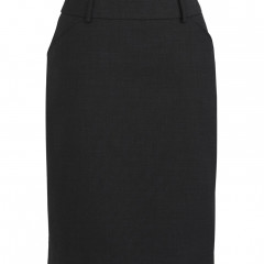 Womens Comfort Wool Stretch Multi-Pleat Skirt