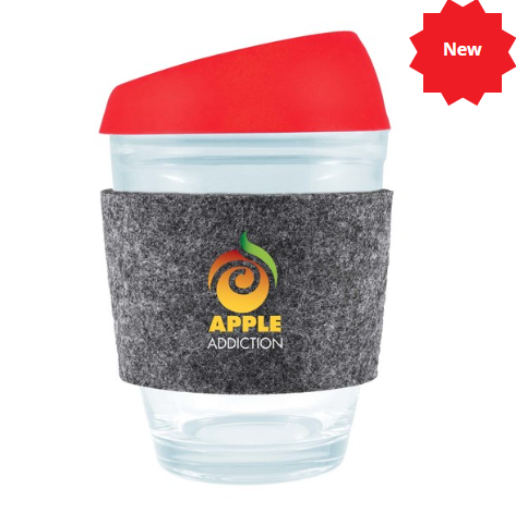 Vienna Coffee Cup / Silicone Lid / RPET Band | Personalised Cup | Reusable Coffee Cup | Custom Merchandise | Merchandise | Customised Gifts NZ | Corporate Gifts | Promotional Products NZ | Branded merchandise NZ | Branded Merch | Personalised Merchandise 