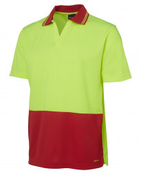 Hi Vis S/S Non Button Polo