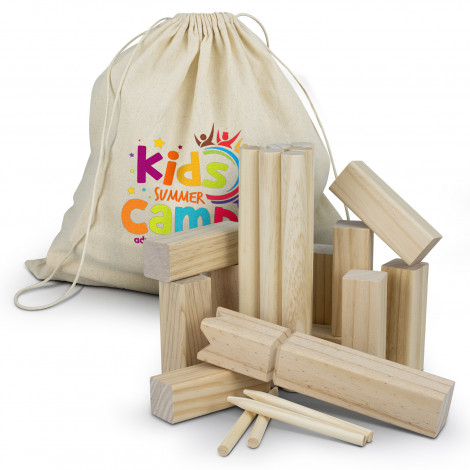 Personalised Kids Outdoor Games | Kubb Wooden Game | Branded Outdoor Games