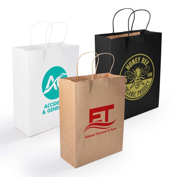 Express Paper Bag Medium | Branded Paper Bag | Printed Paper Bag NZ | Logoline | Withers & Co